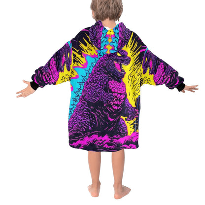 Kids Blanket Hoodie Godzilla Gojira Kaiju