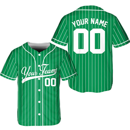 Personalized Team Name And Number Pinstripe Baseball Jersey, Custom Stripe Line Color Baseball Jersey, Baseball Jersey Uniform Baseball Fans