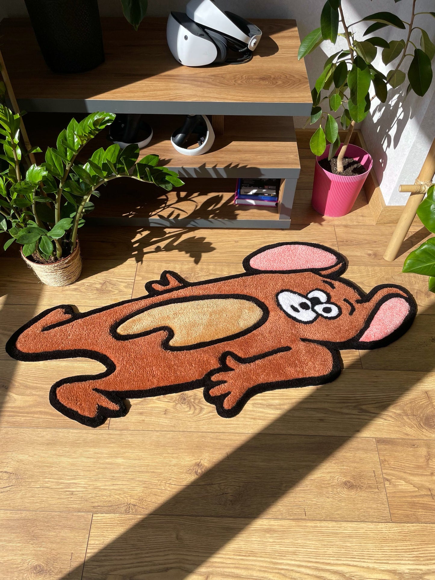 Smashed Mouse Handmade 3D Tufted Rug: Living Room Decor Carpet