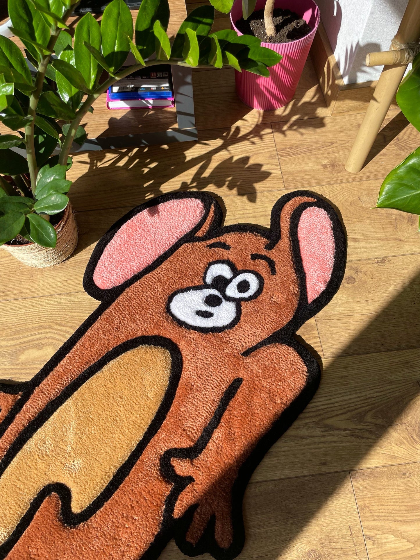 Smashed Mouse Handmade 3D Tufted Rug: Living Room Decor Carpet