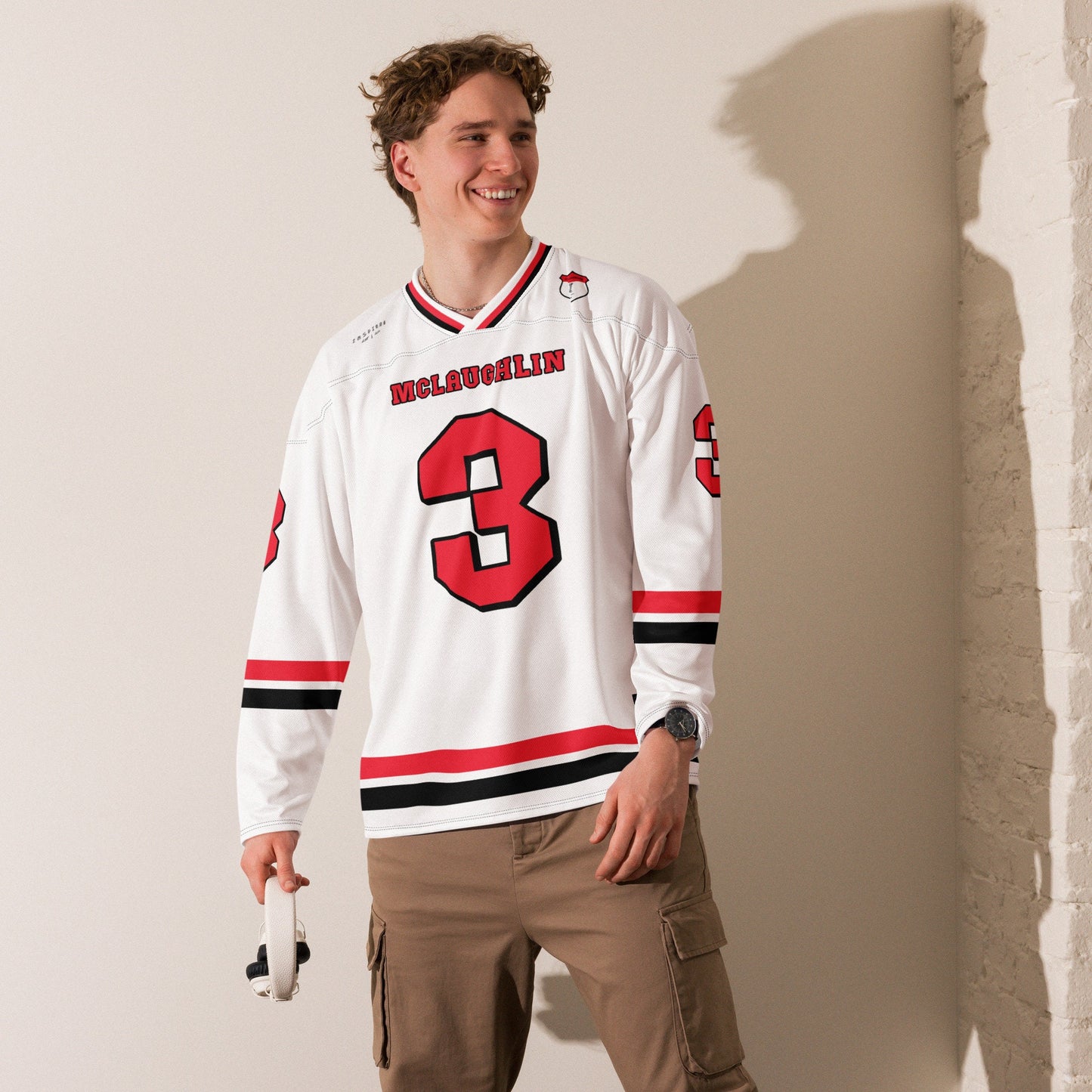 Number 3 Racing Oversize Unisex Hockey Jersey: Unisex Racing Fan Apparel