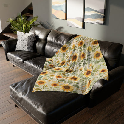 Sunflower Blanket Fall Home Decor Floral Throw Blanket Flower Lovers Gift Ideas for Her Cozy Autumn Fleece Sunflower Decor Christmas Gift