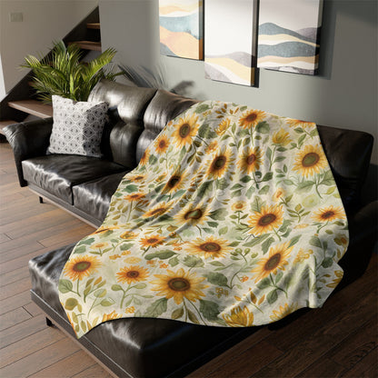 Sunflower Blanket Fall Home Decor Floral Throw Blanket Flower Lovers Gift Ideas for Her Cozy Autumn Fleece Sunflower Decor Christmas Gift