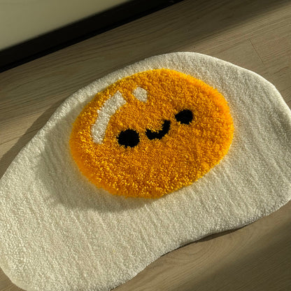 Handmade Tufted Egg Rug: Fluffy Home Decor Gift