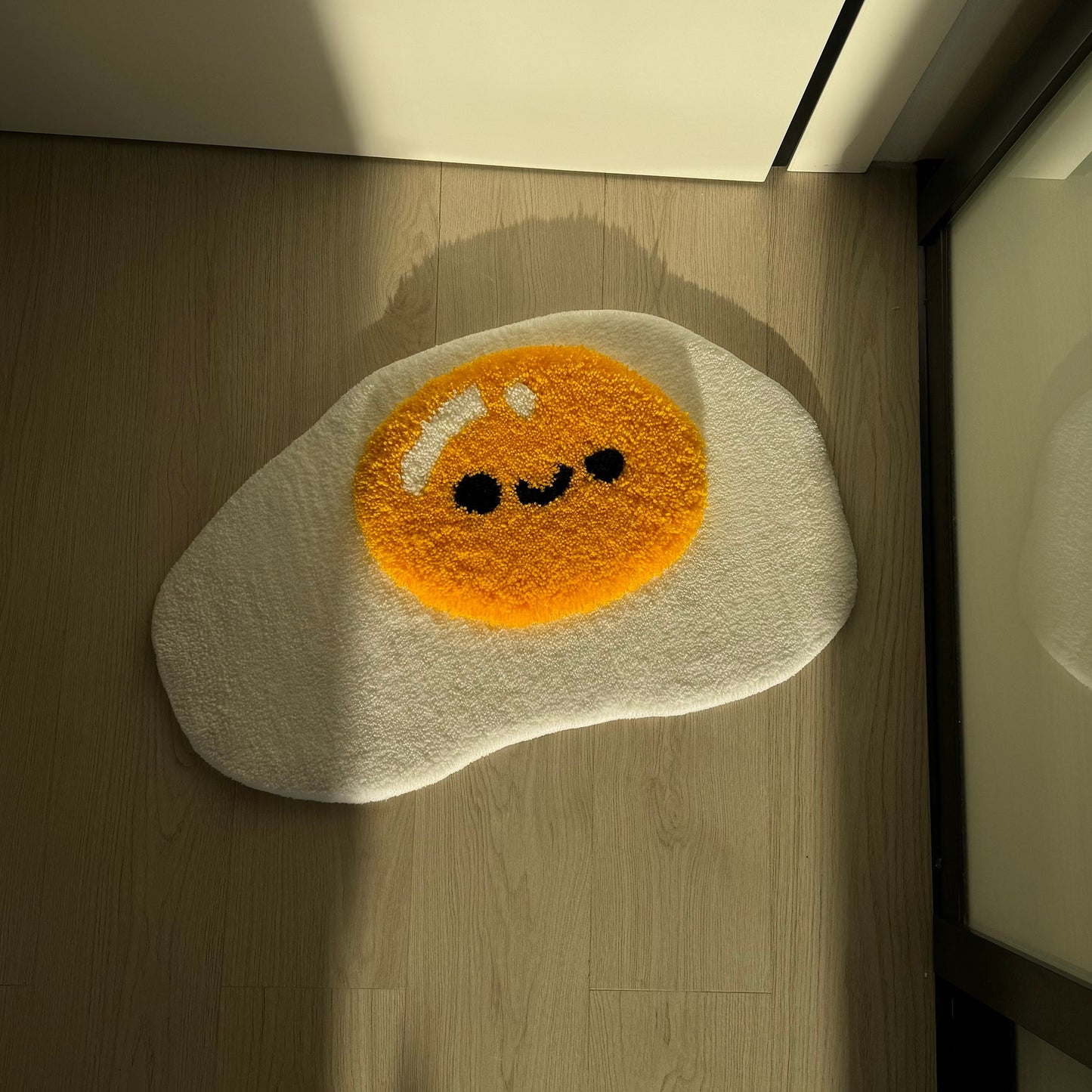 Handmade Tufted Egg Rug: Fluffy Home Decor Gift