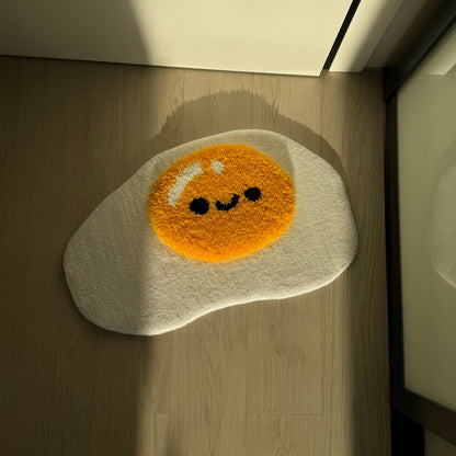 Handmade Tufted Egg Rug: Fluffy Home Decor Gift