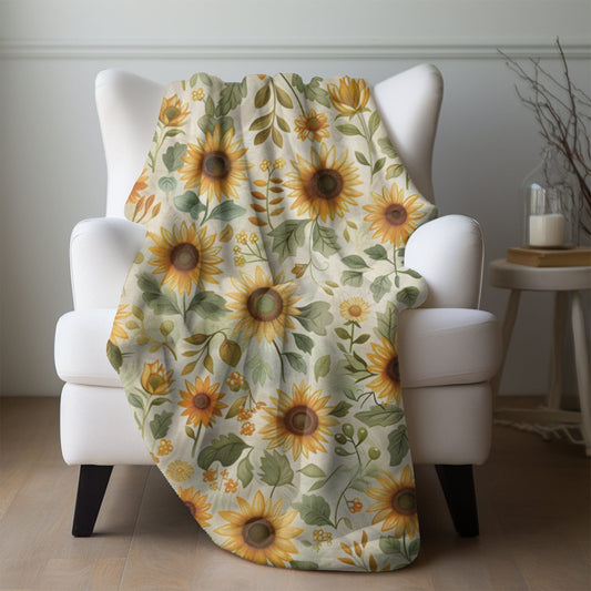 Sunflower Blanket Fall Home Decor Floral Throw Blanket Flower Lovers Gift Ideas for Her Cozy Autumn Fleece Sunflower Decor Christmas Gift