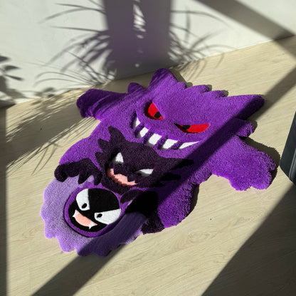 3D Cartoon Character Rug: Handmade Fluffy Acrylic Kids Decor