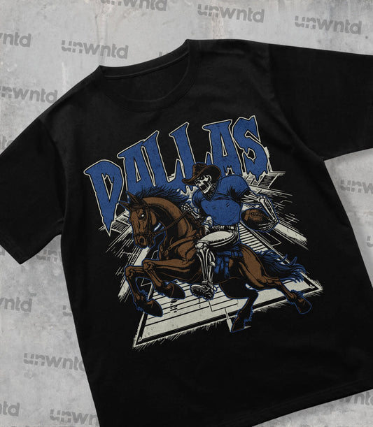 Dallas Football Shirt - Graphic Tees - Skeleton Shirt - Merch Tee - Gift Shirt - Bootleg Shirt - Vintage - Skeleton Football Shirt