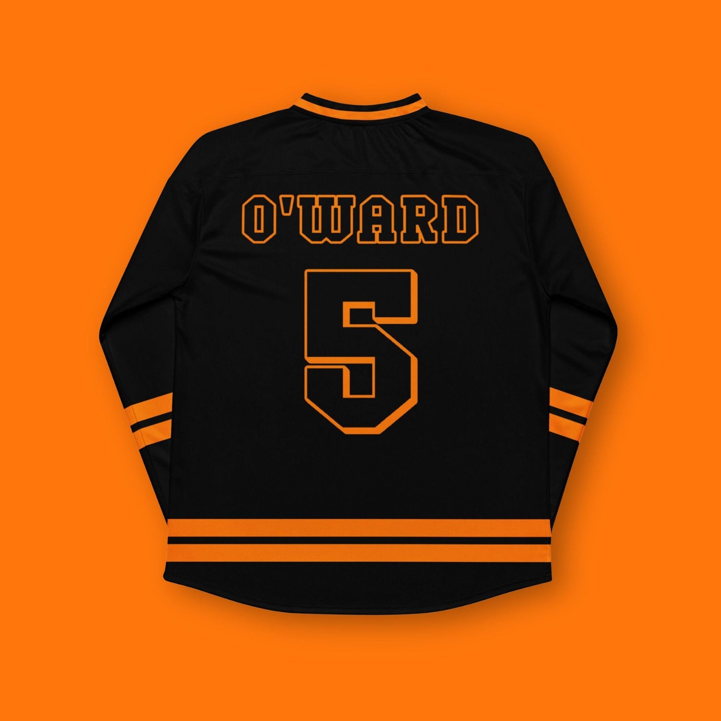 #5 IndyCar Hockey Jersey: Black and Orange Indycar Racing, Racing Fan Apparel