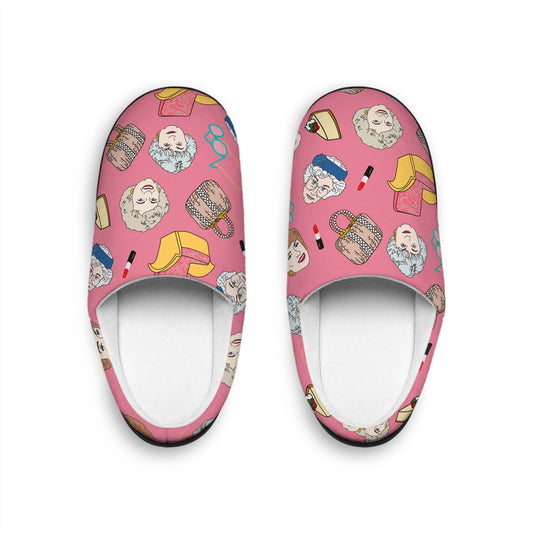 The Golden Girls Slippers | Rose Blanche Dorothy Sophia Indoor Slippers Iconic Gift For Her For Him Pink Character Bff Besties