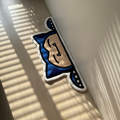 Handmade Cartoon Character Rug: Acrylic Tufted Decor (120cm)