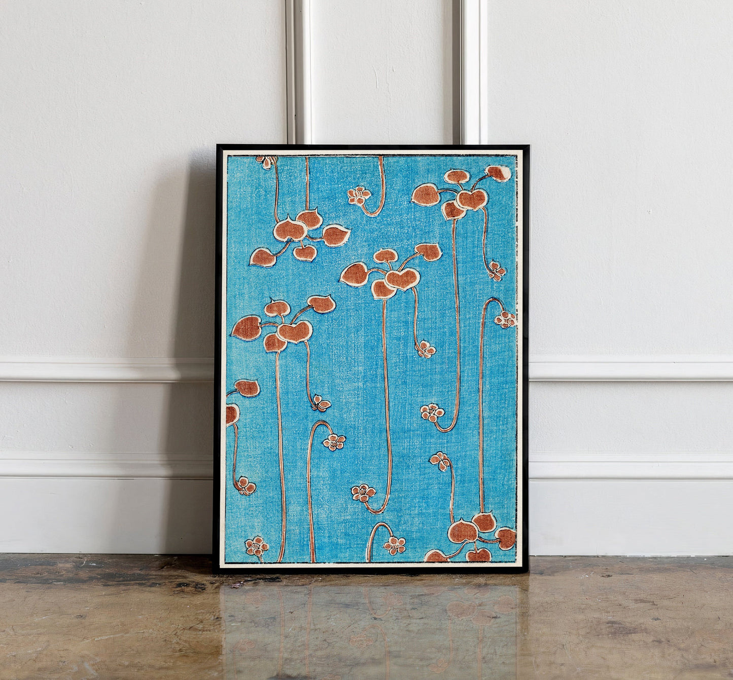 Japanese vintage woodblock print by Watanabe Seitei, Watanabe Seitei Poster, Blue Vintage Woodblock Exhibition Japanese Art, Gift Idea