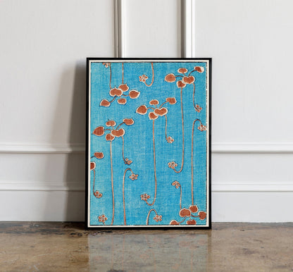 Japanese vintage woodblock print by Watanabe Seitei, Watanabe Seitei Poster, Blue Vintage Woodblock Exhibition Japanese Art, Gift Idea