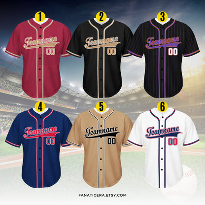 Personalized Team Name And Number Baseball Jersey,Custom Baseball Jersey Shirt,Baseball Jersey Uniform For Baseball Fans Baseball Lovers B39