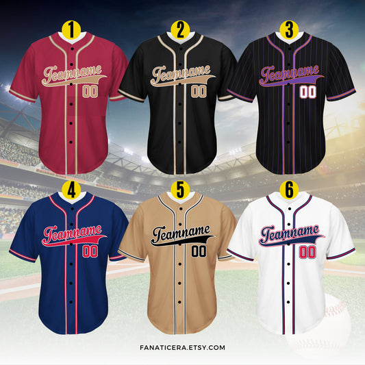 Personalized Team Name And Number Baseball Jersey,Custom Baseball Jersey Shirt,Baseball Jersey Uniform For Baseball Fans Baseball Lovers B39