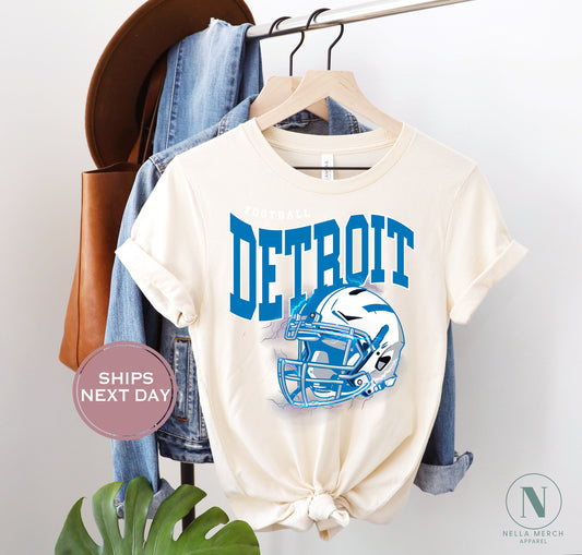 Retro Detroit Football Shirt, Vintage Detroit Football Shirt, Detroit Football Women Shirt, Detroit Football Toddler Shirt, Detroit Fan