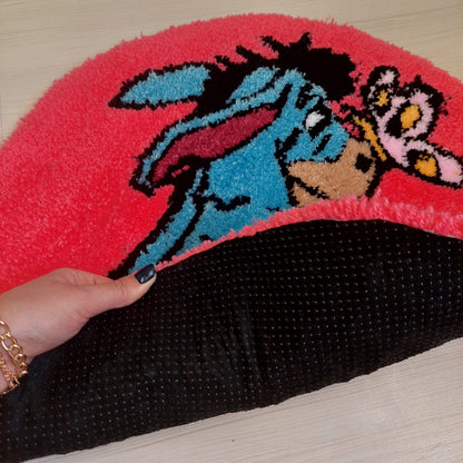 Winnie the Pooh Rug,Tufted Rug,Round Rug,Gift for Kids,Handame Rug,Kids Room Rug,Kids Room Decor,Cute Rug,Area Rug,Baby Room Rug,Custom Rug