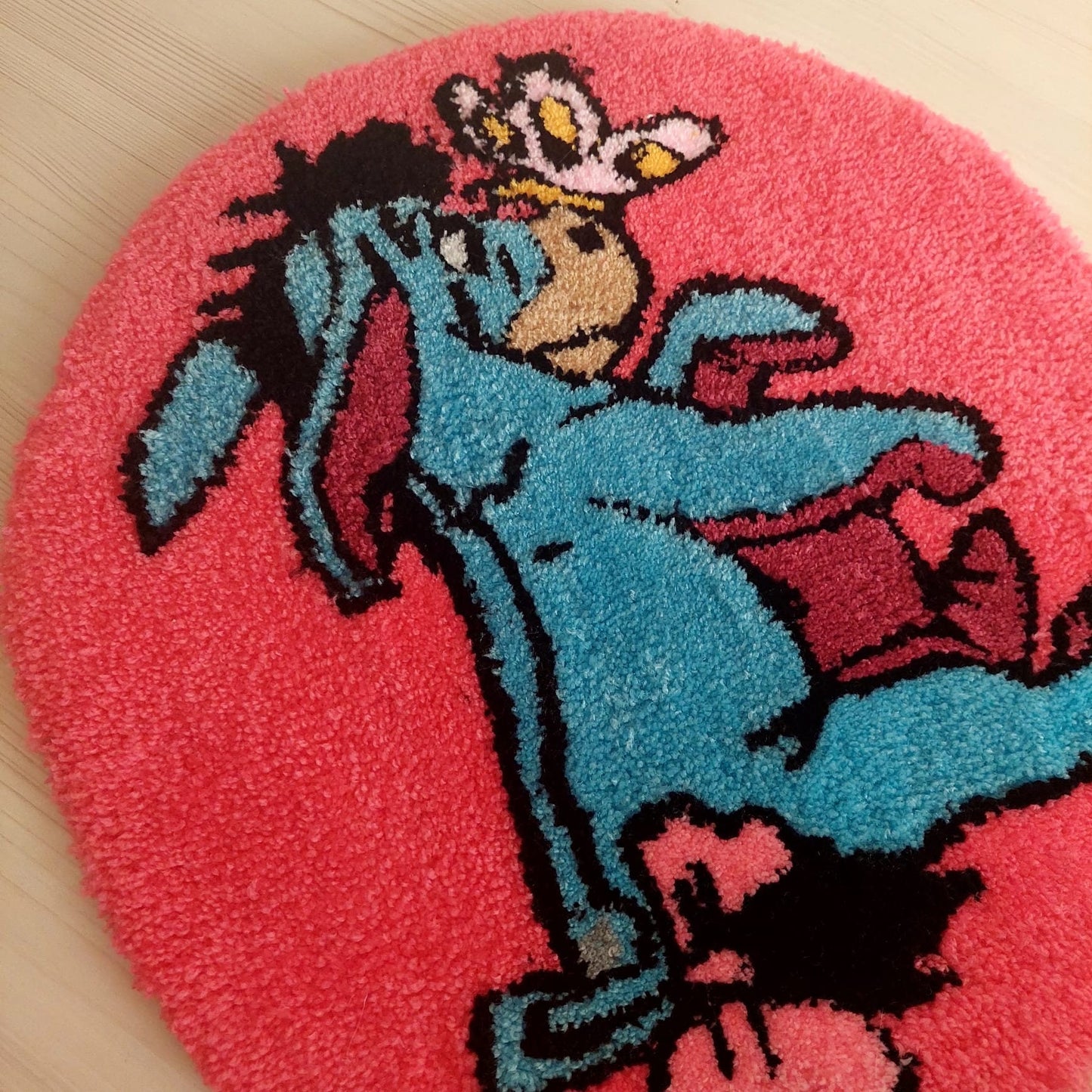 Winnie the Pooh Rug,Tufted Rug,Round Rug,Gift for Kids,Handame Rug,Kids Room Rug,Kids Room Decor,Cute Rug,Area Rug,Baby Room Rug,Custom Rug