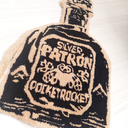 Alcohol Rug, Tufted Rug, Handmade Rug, Drink Rug, Vodka Rug, Wine Rug, Area Rug, Living Room Rug, Beer Rug,Whiskey Rug, Bar Decor,Home Decor