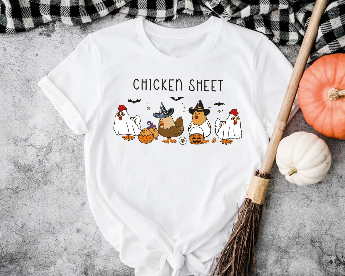 Chicken Sheet Sweatshirt, Halloween Chickens Shirt, Ghost Chicken Shirt, Halloween Party Shirt, Spooky Season Shirt, Fall Season Shirt