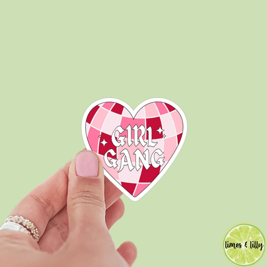 Girl Gang Disco Ball Heart Sticker | bookish stickers | kindle | laptop | spicy romance | book stickers | decal |water bottle | Red Disco