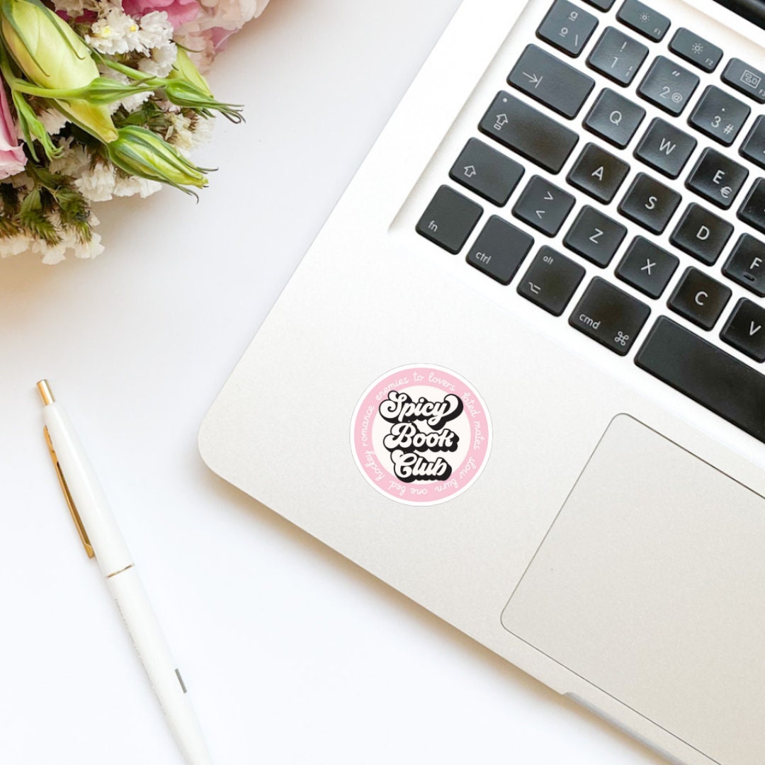 Spicy Book Club Circle Book Sticker | Romance Tropes | Bookish stickers | kindle stickers | laptop | spicy romance |