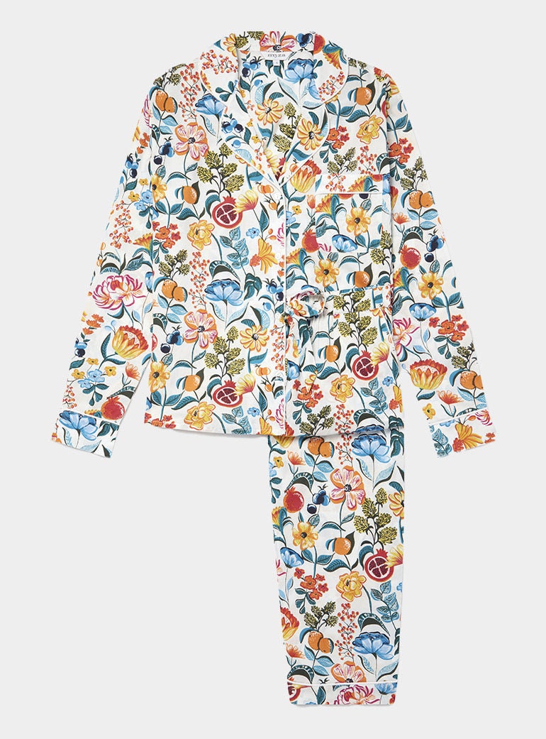 Floral Bridesmaid Pyjama Trouser Set | Organic Cotton PJs | Bridal Party Pajamas | Soft Floral Sleepwear Gift for Her