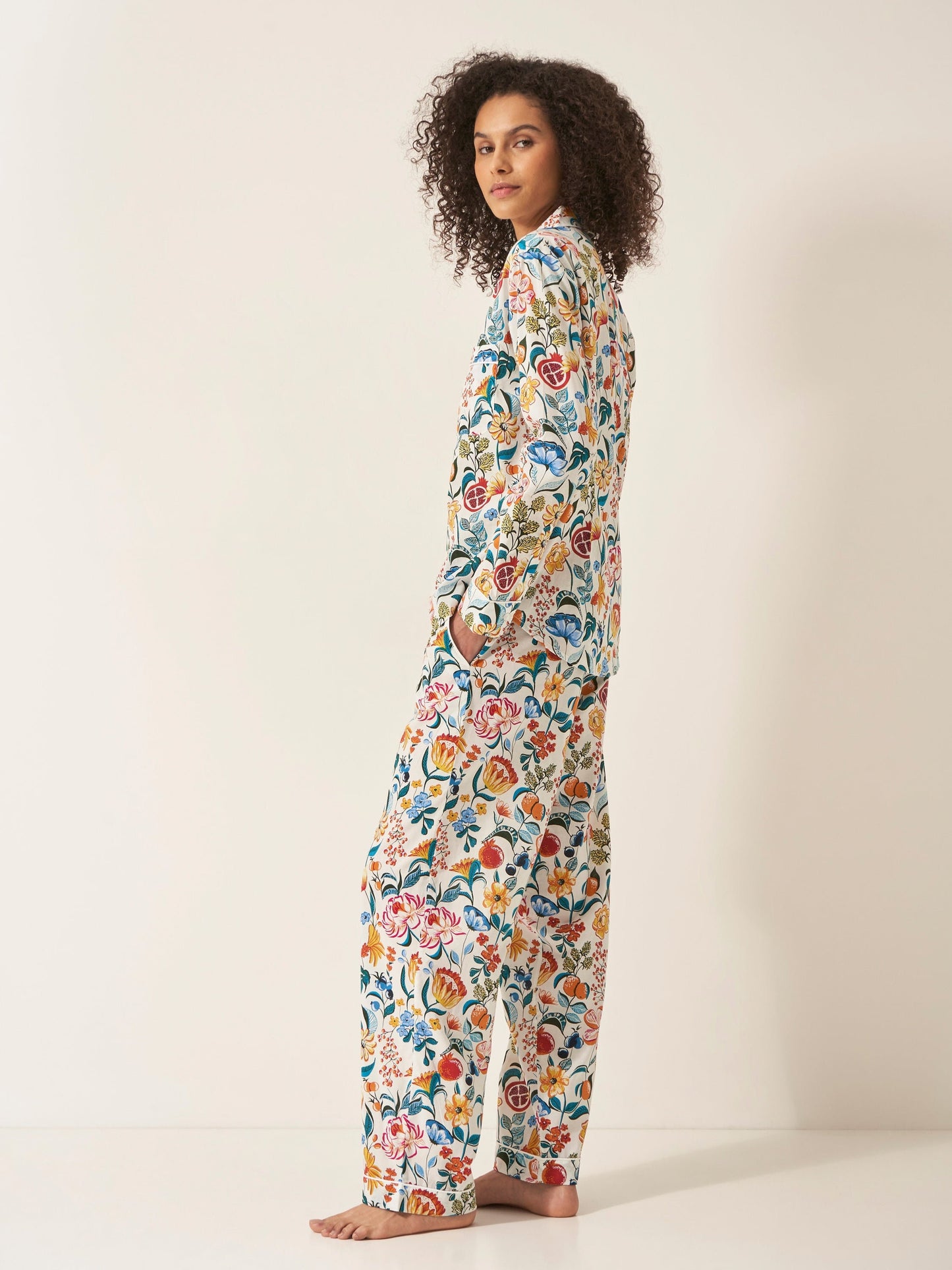 Floral Bridesmaid Pyjama Trouser Set | Organic Cotton PJs | Bridal Party Pajamas | Soft Floral Sleepwear Gift for Her