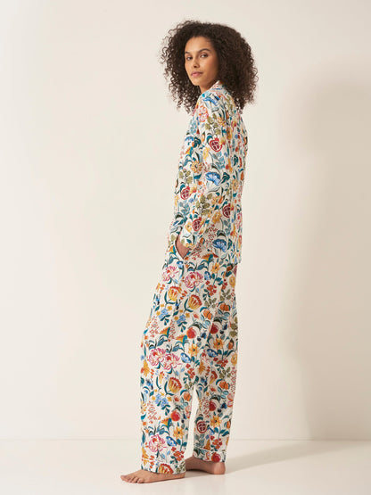 Floral Bridesmaid Pyjama Trouser Set | Organic Cotton PJs | Bridal Party Pajamas | Soft Floral Sleepwear Gift for Her