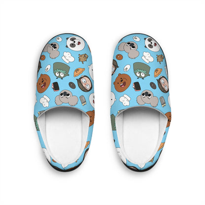 We Bare Bears Slippers | Grizzly Panda Ice Bear Indoor Slippers For Her For Him Cartoon Bears Cute Gift