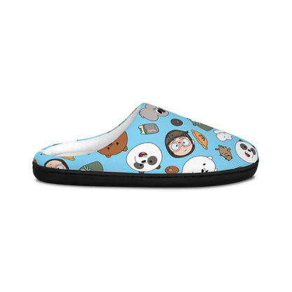 We Bare Bears Slippers | Grizzly Panda Ice Bear Indoor Slippers For Her For Him Cartoon Bears Cute Gift
