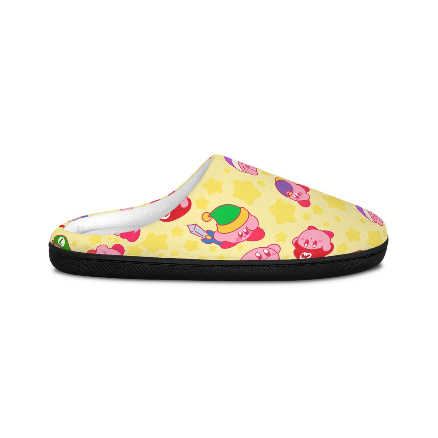 Kirby Slippers | Kirby Indoor Slippers Gift For Her For Him Yellow Pink Character Video Game Cute