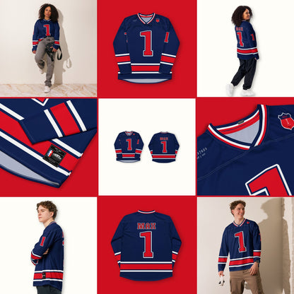 Oversized Unisex Racing Hockey Jersey , Unisex Streetwear Jersey with Bold Number Graphics