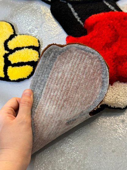 Couple Tufted Characters 3D Rug, Cute Cups Rug, Stylish Rug, Handmade floor art, Fluffy tufted Rug, Videogame rug