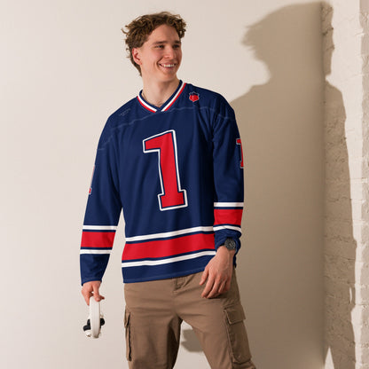 Oversized Unisex Racing Hockey Jersey , Unisex Streetwear Jersey with Bold Number Graphics