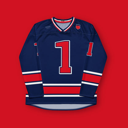 Oversized Unisex Racing Hockey Jersey , Unisex Streetwear Jersey with Bold Number Graphics