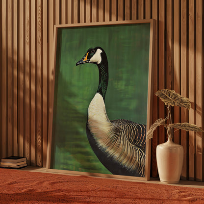 Vintage Goose Print Retro Outdoors Poster Travel Poster Canadian Cabin Cottage Wall Art Waterfowl Duck Poster