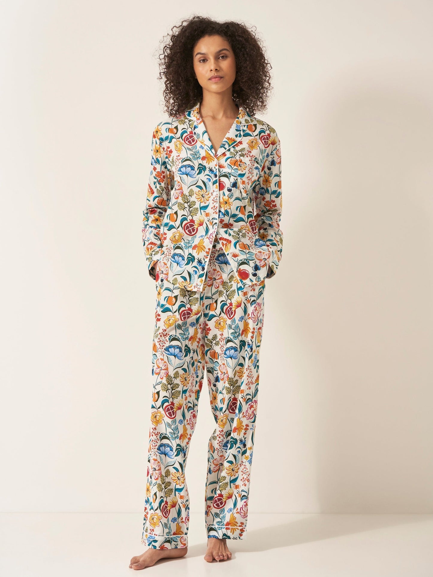 Floral Bridesmaid Pyjama Trouser Set | Organic Cotton PJs | Bridal Party Pajamas | Soft Floral Sleepwear Gift for Her