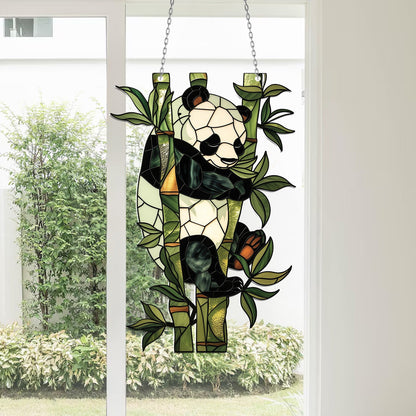 Panda Acrylic Window Hanging, Panda Window Decor Home,Wall Art Decoration,Panda Ornament,Gift For Dad,Father's day gift, Panda gift for him