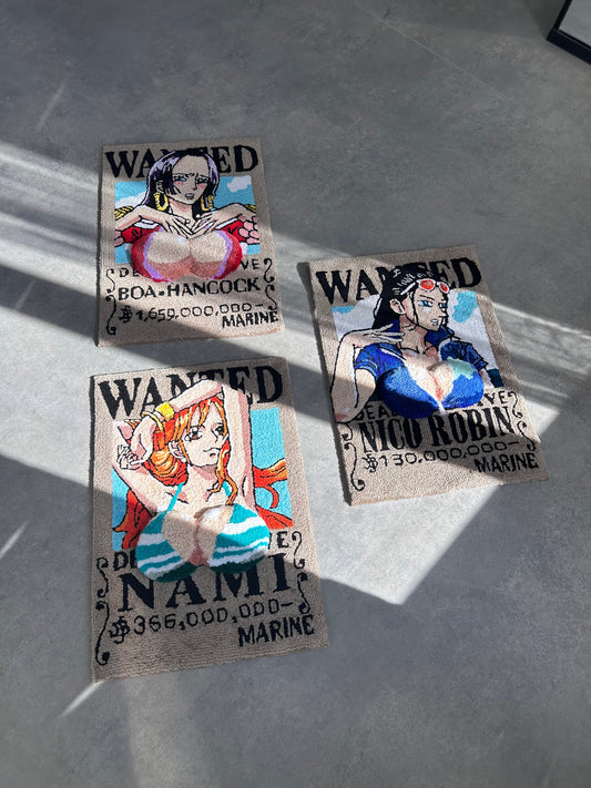 Anime Wanted list with pirate girl handmade custom 3D