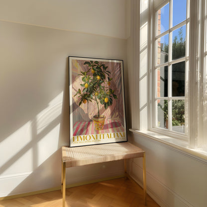 Italian Lemon Tree Print, Limoni Italiani, Citrus Fruit Art, Kitchen Lemon Poster, Mediterranean Summer Poster, Retro Botanical, Lemon Fruit