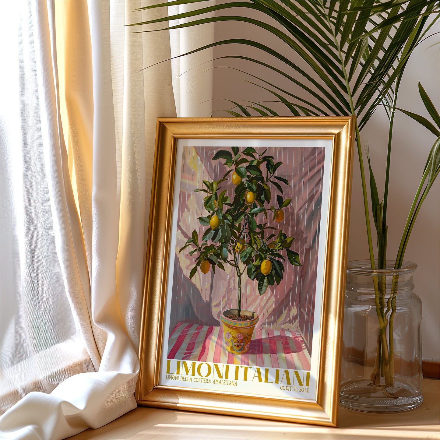 Italian Lemon Tree Print, Limoni Italiani, Citrus Fruit Art, Kitchen Lemon Poster, Mediterranean Summer Poster, Retro Botanical, Lemon Fruit