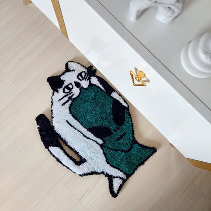 Cat Rug, Tufted Rug, Alien Rug, Handmade Rug, Animal Rug,Home Decor,Area Rug,Living Room Rug,Housewarming Gift,Cute Rug,Anti-slip,Custom Rug