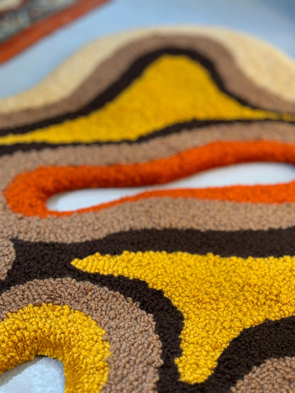 Abstract Shape Rug, Ready to ship! Modern Rug, Pastel Rug, Bedroom Rug, Aesthetic Rug, Cute Rug, Living room floor mat, Custom Tufted Rug