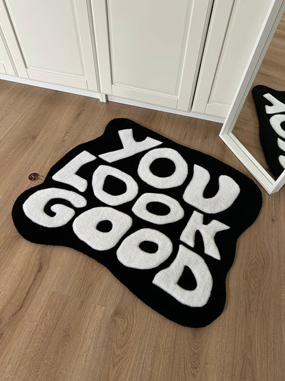 Handmade Tufted Rug: Custom Writing, Personalized Rug