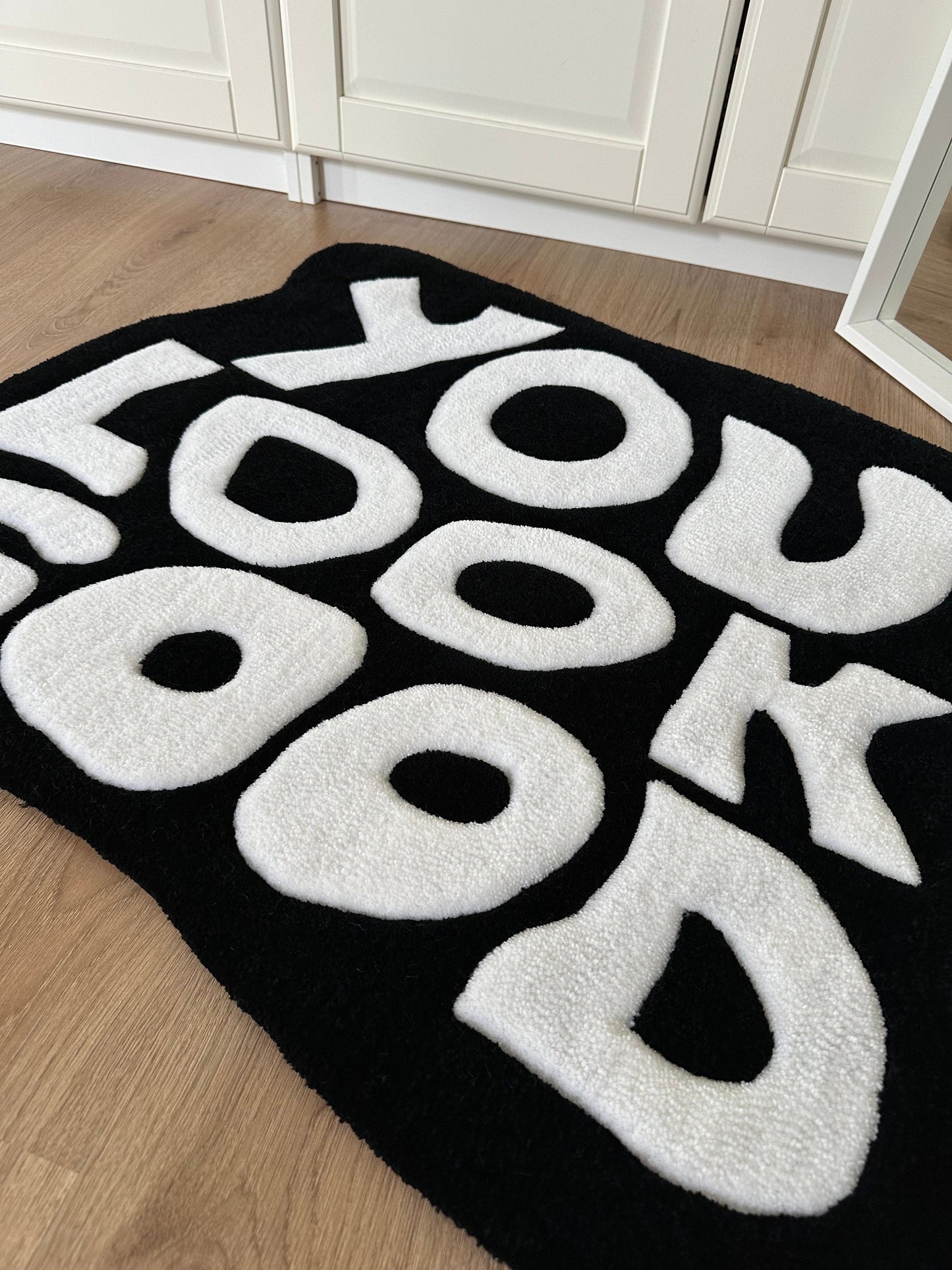 Handmade Tufted Rug: Custom Writing, Personalized Rug