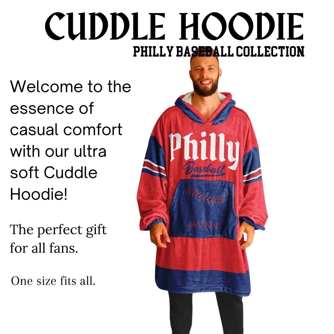 Philly Baseball Cuddle Hoodie: Red and Blue 'Fightin' Fan Gift