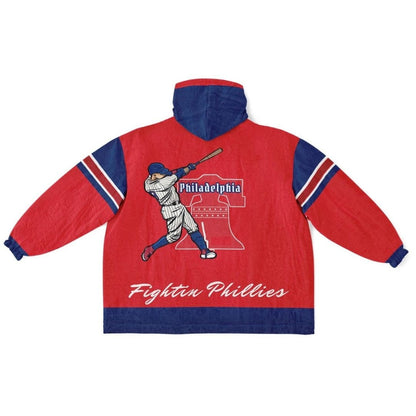 Philly Baseball Cuddle Hoodie: Red and Blue 'Fightin' Fan Gift