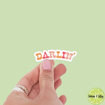 Darlin’ sticker, darling, bookish stickers, kindle, laptop, spicy romance, book stickers, decal, water bottle, cowboy, western